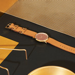 Classic Collection // Makore Wood Dial Quartz // Tan Strap