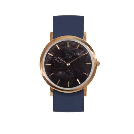 Classic Collection // Black Marble Dial Quartz // Navy Strap