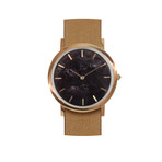 Classic Collection // Black Marble Dial Quartz // Tan Strap