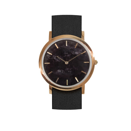 Classic Collection // Black Marble Dial Quartz // Black Strap