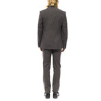 Dino Wool Textured Suit // Grey Hatch (Euro: 48)