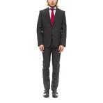 Pasquale Wool Textured Suit // Grey Hatch (Euro: 47)