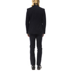 Valerio Wool Pinstripe Suit // Black (Euro: 46)