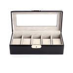 Five Slot Watch Box // Aristo Leather (Black)