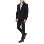 Valerio Wool Pinstripe Suit // Black (Euro: 47)