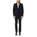 Valerio Wool Pinstripe Suit // Black (Euro: 50)