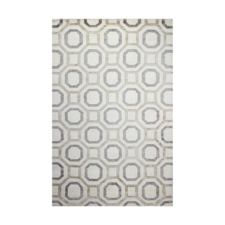 Octagon // Ivory + Beige Rug (2'6"L x 8'W)