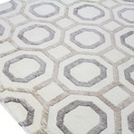 Octagon // Ivory + Beige Rug (2'6"L x 8'W)