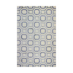 Octagon // Ivory + Blue Rug (2'6"L x 8'W)