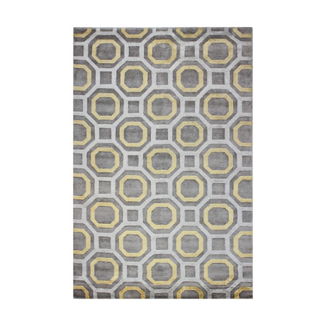 Octagon // Pewter Rug (2'6"L x 8'W)