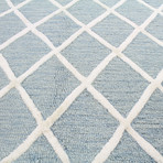 Rhombus // Light Blue Rug (2'6"L x 8'W)