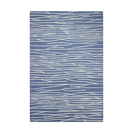 Waves // Denim Rug (2'6"L x 8'W)