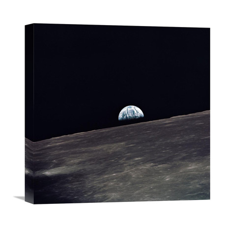 Earthrise from Apollo 10, 1969 (18"W x 18"H x 1.5"D)