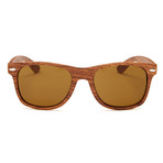 Unisex Aspen Sunglasses // Light Wood Print