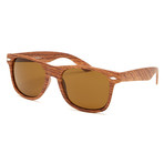 Unisex Aspen Sunglasses // Light Wood Print