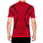 Climawear // Leopard Running Tee // Red + Black (S)