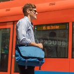 Radial Messenger Bag // Moroccan Blue