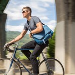 Radial Messenger Bag // Moroccan Blue