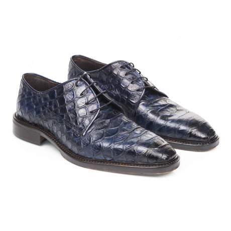 Jayson Croc Texture Dress Shoe // Navy (Euro: 43)