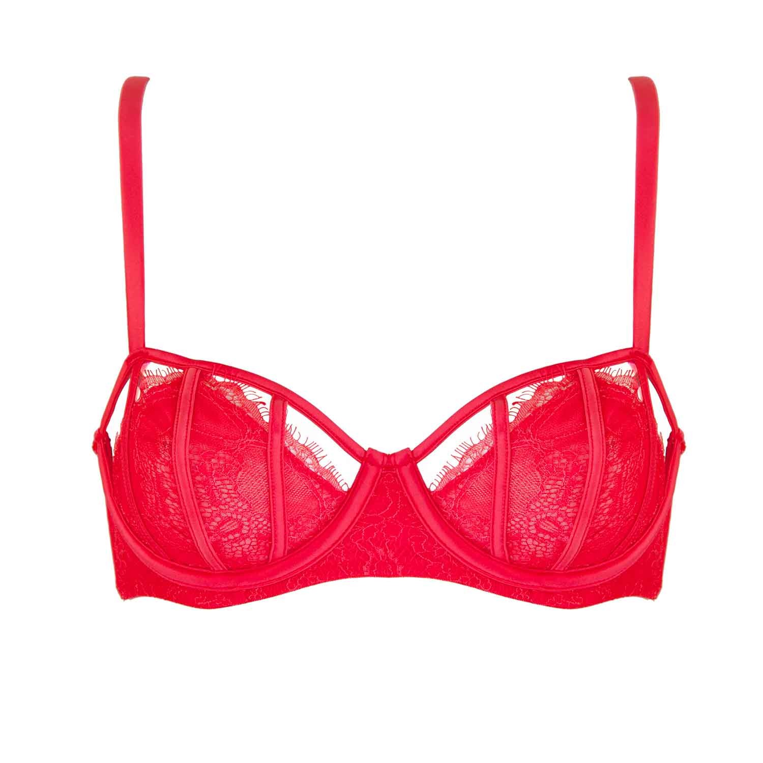 Angelina Cut Out Bra // Red (32A) - Playful Promises - Touch of Modern