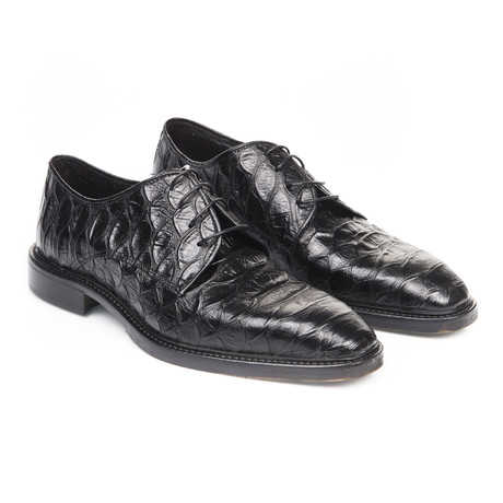 Jayson Croc Texture Dress Shoe // Black (Euro: 39)