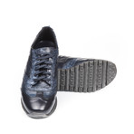 Uomini Italiani // Alek Croc Texture Sneaker // Navy (Euro: 41)