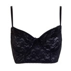 Lucy Lace Longline Bra // Black (32A)