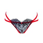 Cordelia Lace Heart Brief // Red (XS)