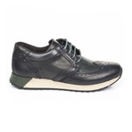 Merrill Wingtip Sneaker // Green + Navy + Bordeaux (Euro: 40)