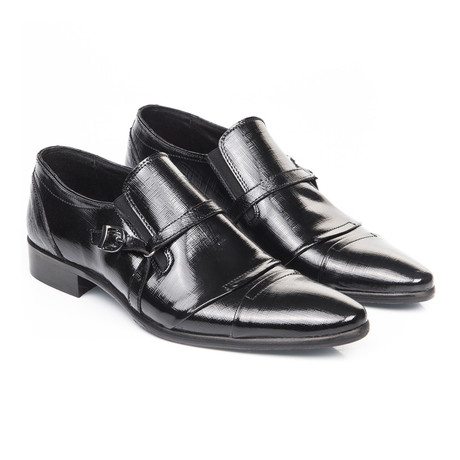 Uomini Italiani // Danyel Point Toe Dress Shoe // Black (Euro: 45)