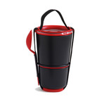 Lunch Pot // Black + Red