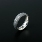 Python Pattern Damascus Ring // Silver (Size 6)