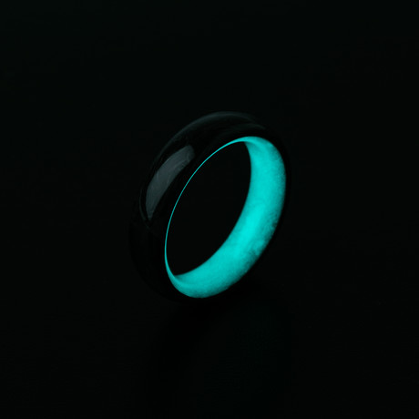 Carbon Lume Ring // Turquoise (Size 6)