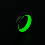 Carbon Lume Ring // Green (Size 6)