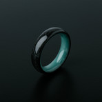 Carbon Lume Ring // Turquoise (Size 6)