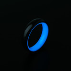 Carbon Lume Ring // Blue (Size 6)