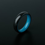 Carbon Lume Ring // Blue (Size 6)