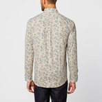 Verona Floral Long-Sleve Button-Up // Grey + Pink (S)