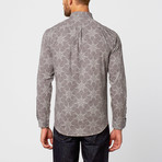 Verona Floral Long-Sleve Button-Up // Grey (S)