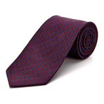 Handmade Silk Tie // Purple Micro Dot