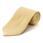 Blanc // Handmade Silk Tie // Gold Micro Dot