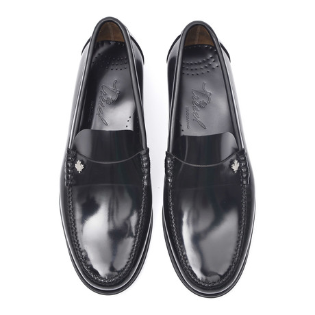 Rubber Sole Ornament Loafer // Antic Black (Euro: 39)