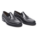 Leather Sole Ornament Loafer // Antic Black (Euro: 45)