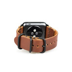 Apple Watch Strap // Whiskey Brown + Space Grey (Small/Medium)