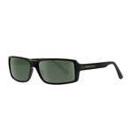 Brandest // Porsche Design // Square Sunglasses // Black (Green Lens)