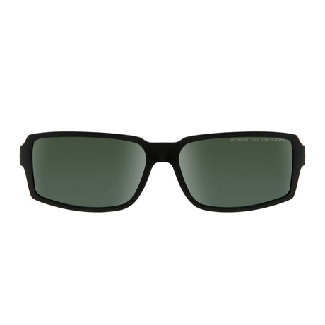 Brandest // Porsche Design // Square Sunglasses // Black (Green Lens)