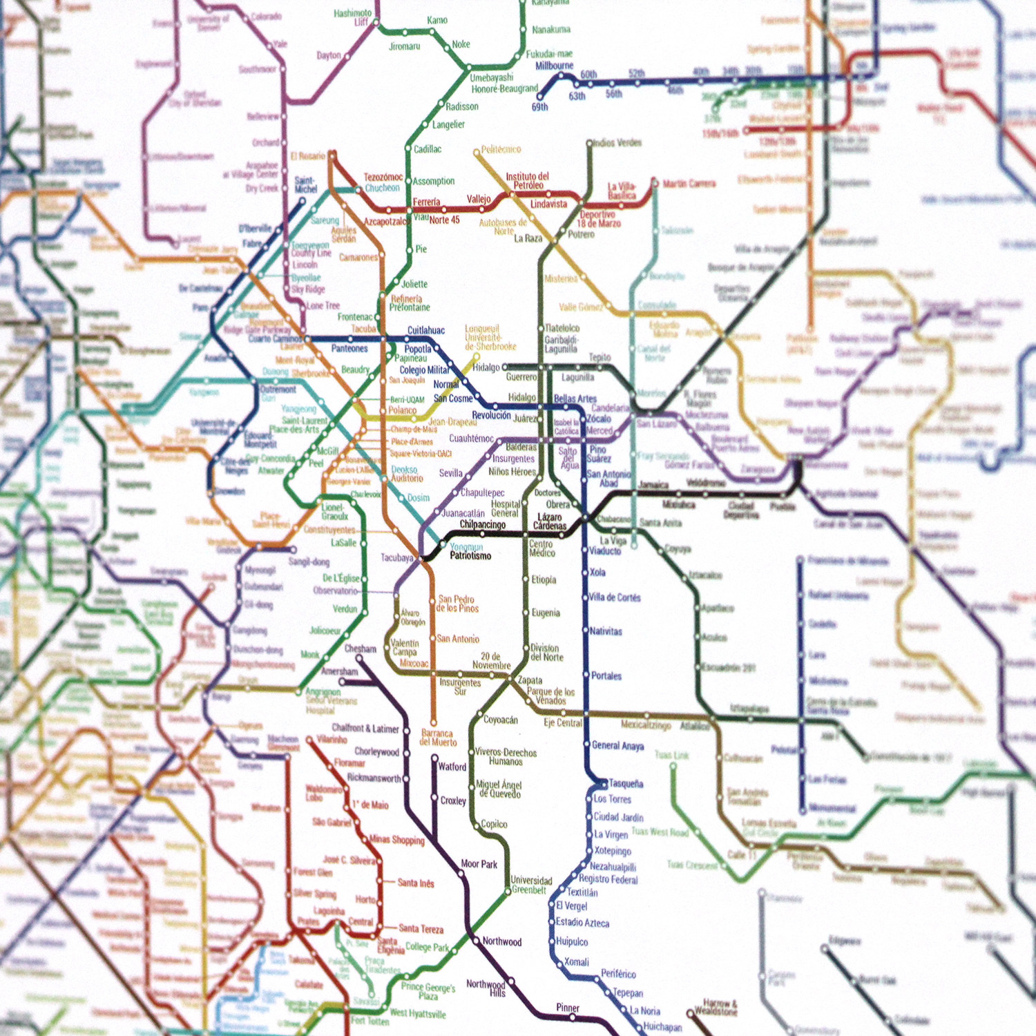 World Metro Map Small Artcodedata Touch Of Modern