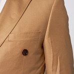 Double Breasted Dress Jacket // Beige (US: 42R)