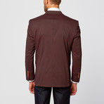 Bold Slim-Fit Blazer // Black + Red (2XL)