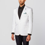 Solid Slim-Fit Blazer // White (XL)